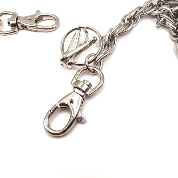 Single Layer Heavy Chainmail Pants Or Wallet Siver Tone Chain 35" - Picture 4 of 10